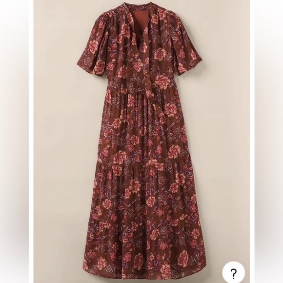 NWT Matilda Jane Good Hart GH Mariposa Floral Flowy Midi Dress- Size Large - Picture 2 of 16